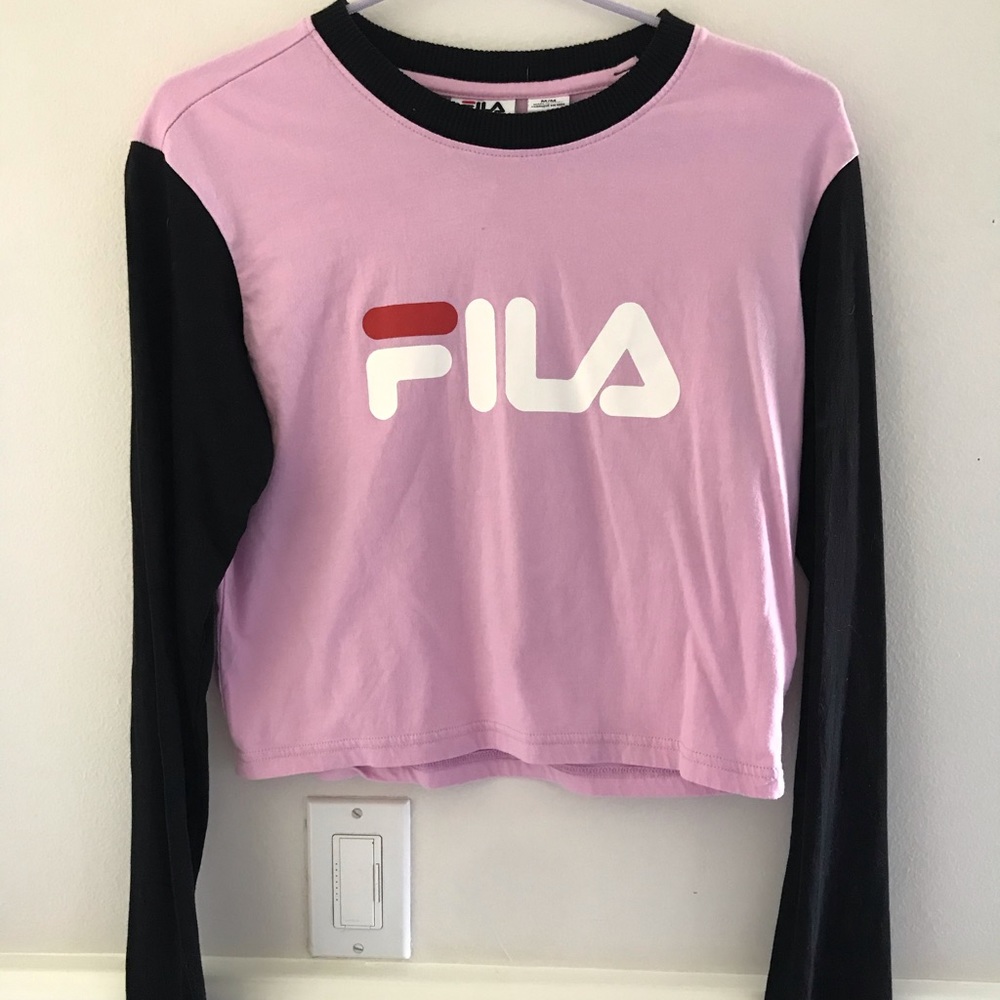 Pink and Black Long Sleeve FILA URBAN OUTFITTERS